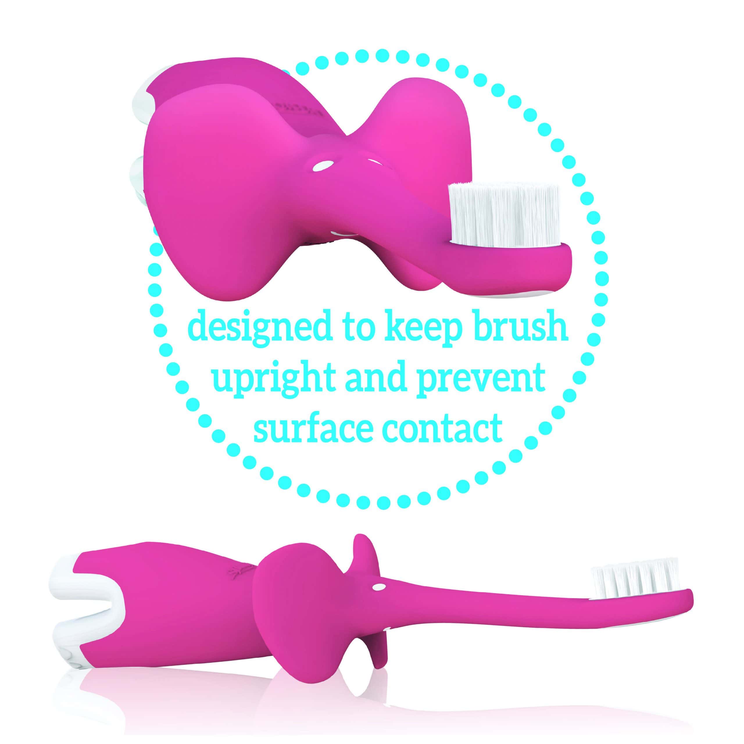 Dr. Brown's Infant-to-Toddler Toothbrush, Elephant Pink, 1-Pack - Image 6