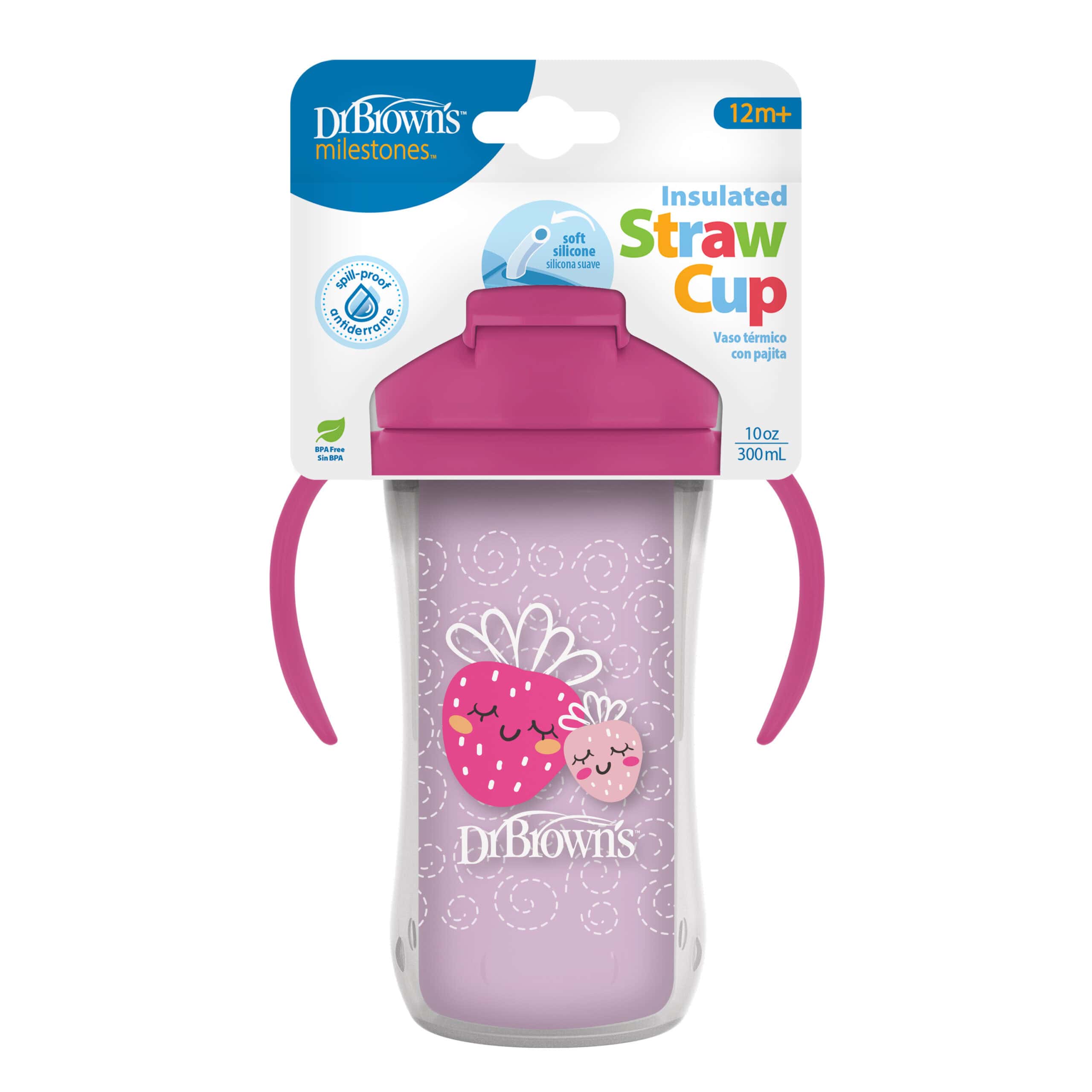 Dr. Brown's® Milestones™ Strawberry Insulated Straw Cup - Image 3