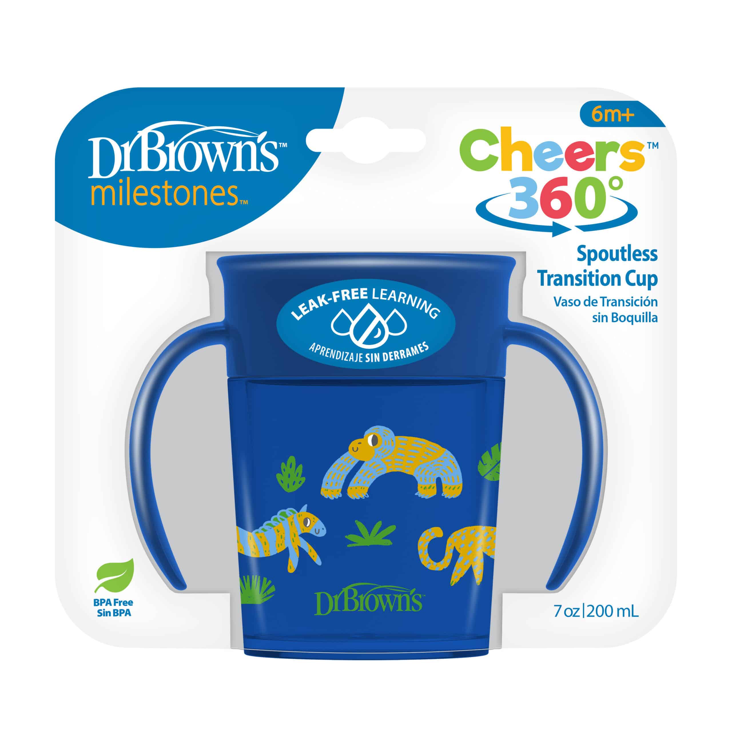 Dr. Brown’s® Milestones™ Cheers360™ Cup with Handles, Blue , 200ml - Image 2