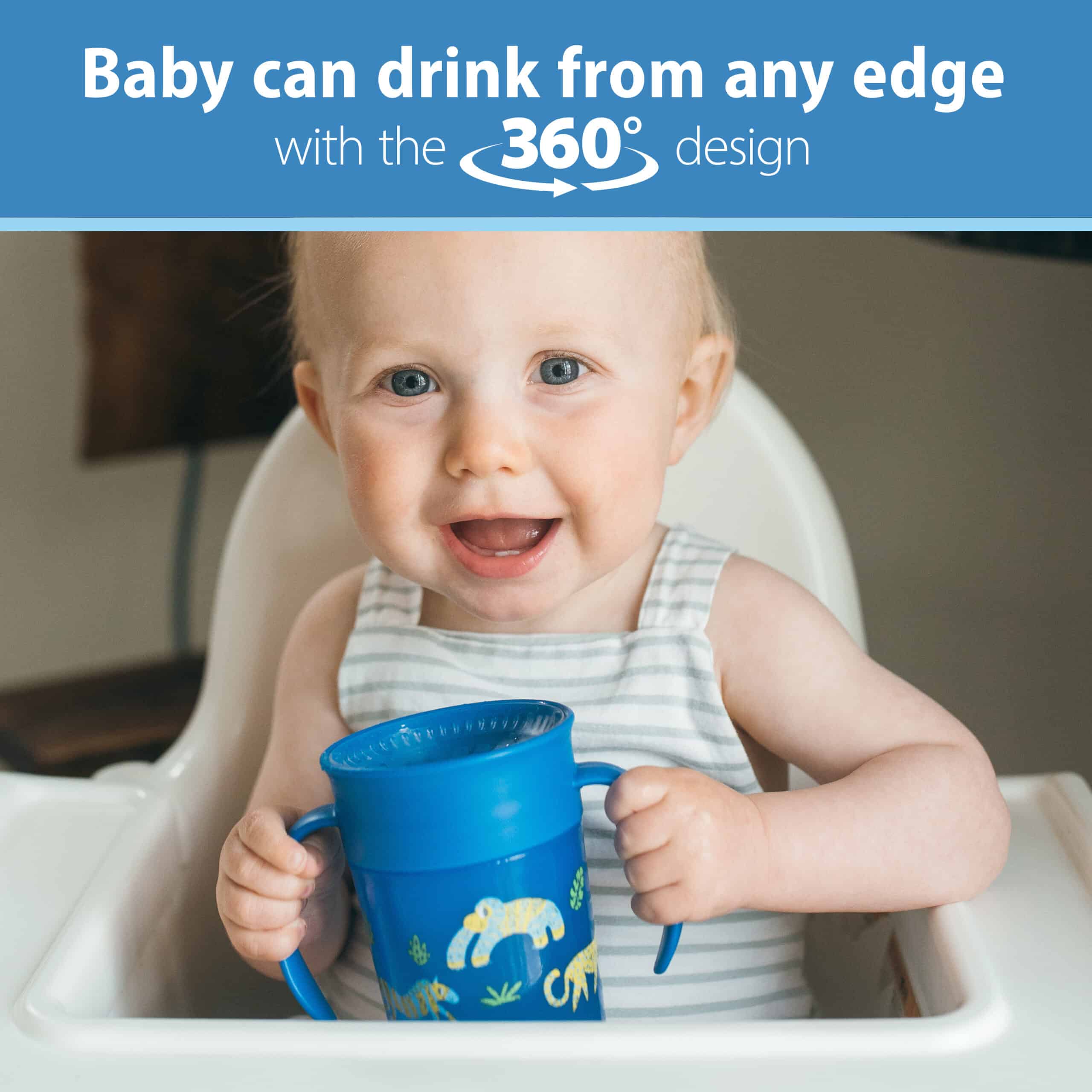 Dr. Brown’s® Milestones™ Cheers360™ Cup with Handles, Blue , 200ml - Image 6