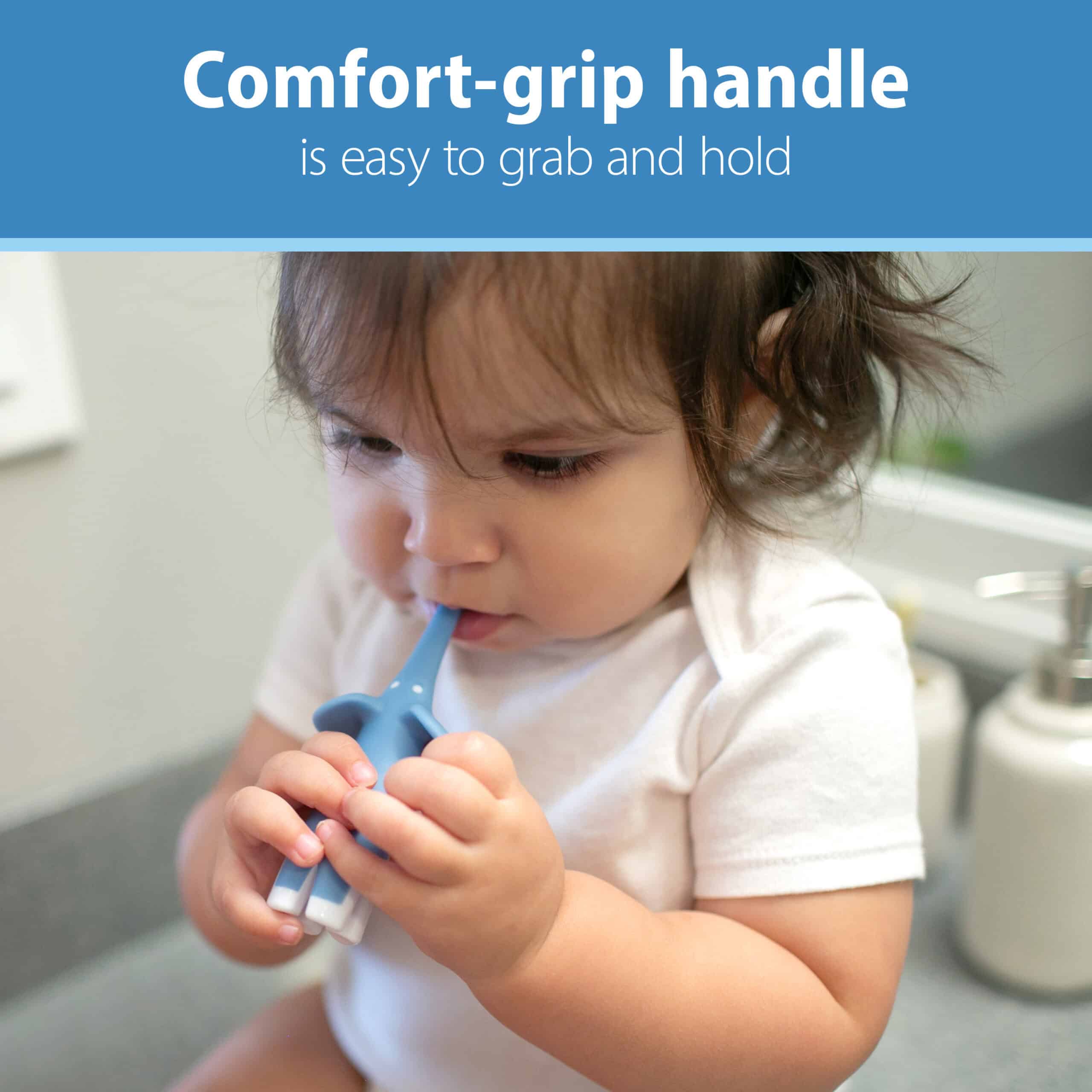 Dr. Brown's Infant-to-Toddler Toothbrush, Elephant Blue, 1-Pack - Image 7